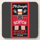 Funny Scotch Whisky Getränkeuntersetzer (Vorderseite)