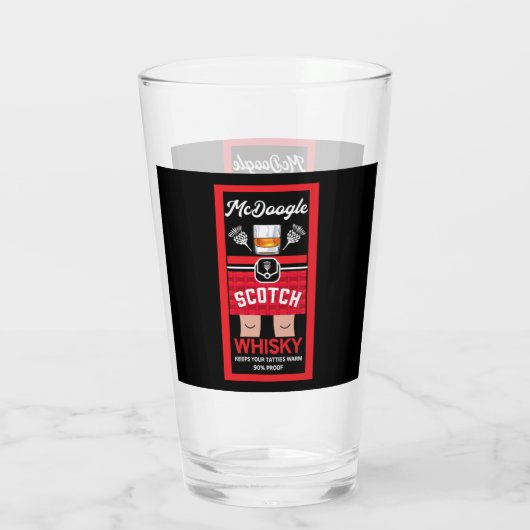 Funny Scotch Whisky Glas (Rückseite)