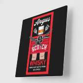 Funny Scotch Whisky Quadratische Wanduhr (Winkel)
