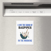 Funny Scottish Bagpipe Mug Blue Green Plaid Magnet (In Situ (Geschirrspüler))