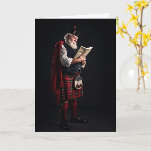 Funny Scottish Christmas Karte (Gelbe Blume)