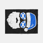 Funny Scottish Christmas Pajama Funny Matching Fam Fleecedecke (Vorderseite (Horizontal))