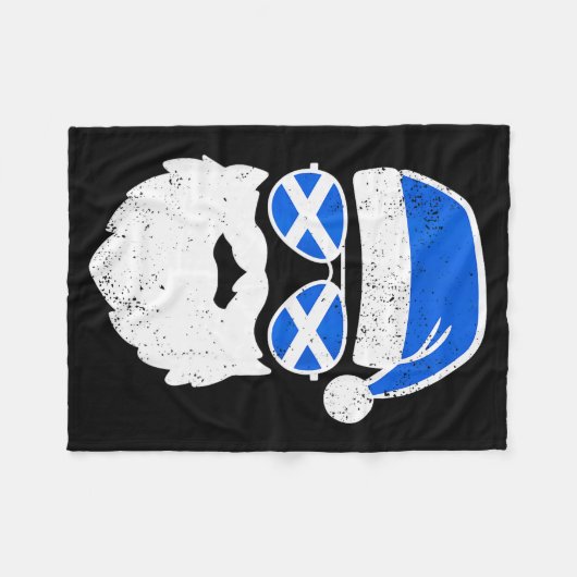 Funny Scottish Christmas Pajama Funny Matching Fam Fleecedecke (Vorderseite (Horizontal))