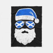 Funny Scottish Christmas Pajama Funny Matching Fam Fleecedecke (Vorderseite)