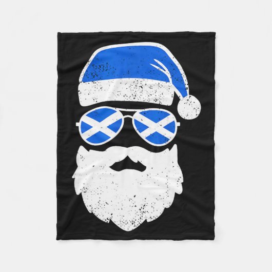 Funny Scottish Christmas Pajama Funny Matching Fam Fleecedecke (Vorderseite)