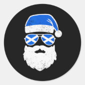 Funny Scottish Christmas Pajama Funny Matching Fam Runder Aufkleber (Vorderseite)