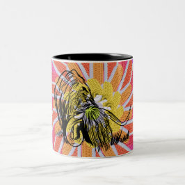 Funny Scottish Highland Cow Zweifarbige Tasse