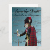 Funny Scottish Hochzeit speichern Sie das Datum Ankündigungspostkarte (Vorne/Hinten)