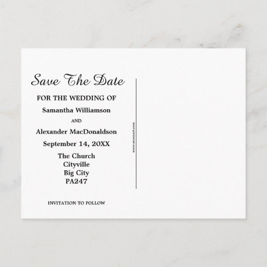 Funny Scottish Hochzeit speichern Sie das Datum Ankündigungspostkarte (Rückseite)