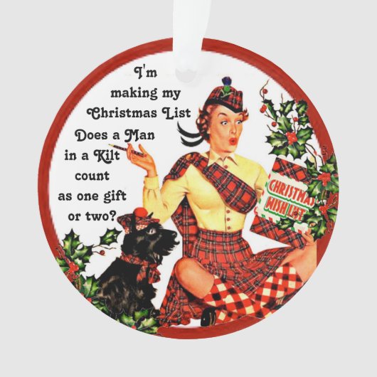 Funny Scottish Weihnachtsschmuck Ornament (Vorderseite)
