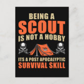 Funny Scout Adventure Tent Nature Lover Camper Postkarte (Vorderseite)