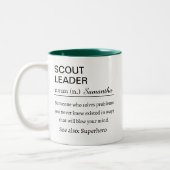 Funny Scout Leader Definition Zweifarbige Tasse (Links)