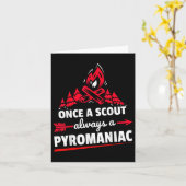 Funny Scouting Pyromaniac Campfire Karte (Gelbe Blume)