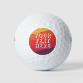 Funny Scramble Golf Dad Retro Sunset Add Text Golfball (Vorderseite)