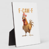 Funny Screaming Chicken F Caw F Humor Fotoplatte (Seite)