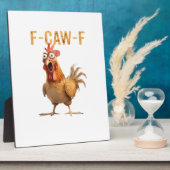 Funny Screaming Chicken F Caw F Humor Fotoplatte (Seite)