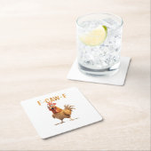 Funny Screaming Chicken F Caw F Humor Rechteckiger Pappuntersetzer (Vor Ort)