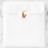 Funny Screaming Chicken F Caw F Humor Runder Aufkleber (Tasche)