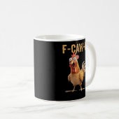 Funny Screaming Chicken F-Caw-F Joke Design Classi Kaffeetasse (VorderseiteRechts)