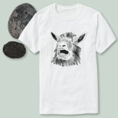 Funny Screaming Goat Drawing Quirky T-Shirt