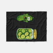 Funny Screaming Pickle Jar Cucumber Joke Meme Humo Fleecedecke (Vorderseite (Horizontal))