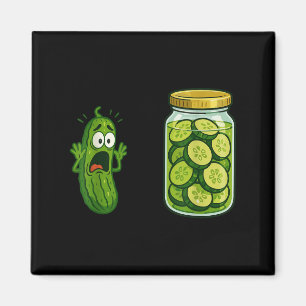 Funny Screaming Pickle Jar Cucumber Joke Meme Humo Magnet