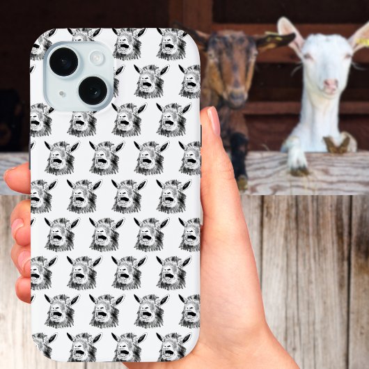 Funny Screend Ziege Zeichnend Quirky Animal Art Ca Case-Mate iPhone Hülle