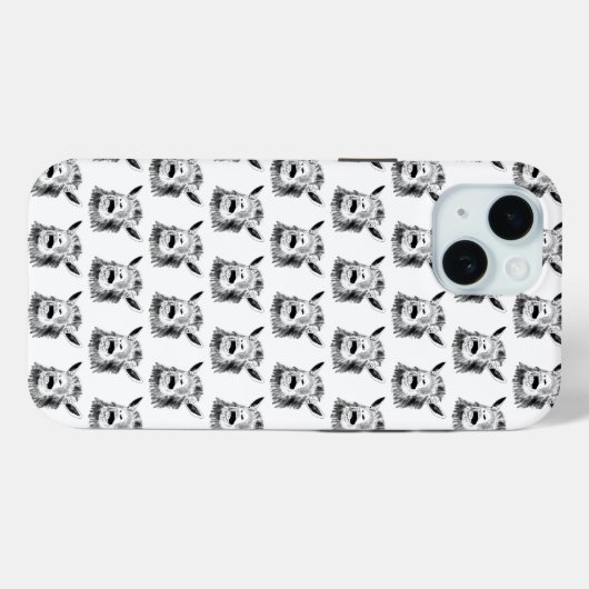 Funny Screend Ziege Zeichnend Quirky Animal Art Ca Case-Mate iPhone Hülle (Rückseite (Horizontal))