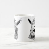 Funny Screend Ziege Zeichnend Quirky Tierkunst Kaffeetasse (Mittel)