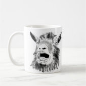 Funny Screend Ziege Zeichnend Quirky Tierkunst Kaffeetasse (Links)