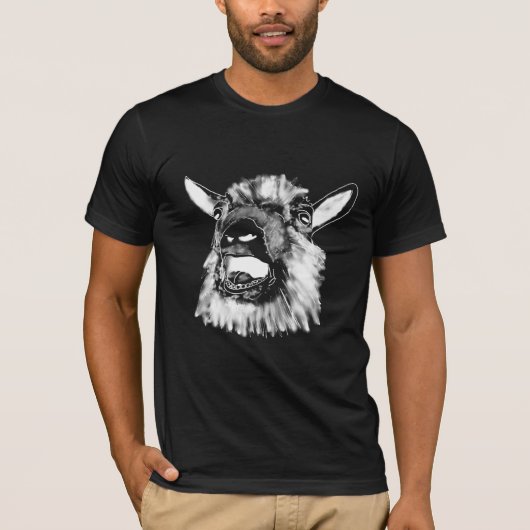 Funny Screening Ghost Quirky Farm Animal Art T-Shirt (Vorderseite)