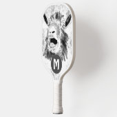 Funny Screening Goat Monogram Pickleball Schläger (Links)