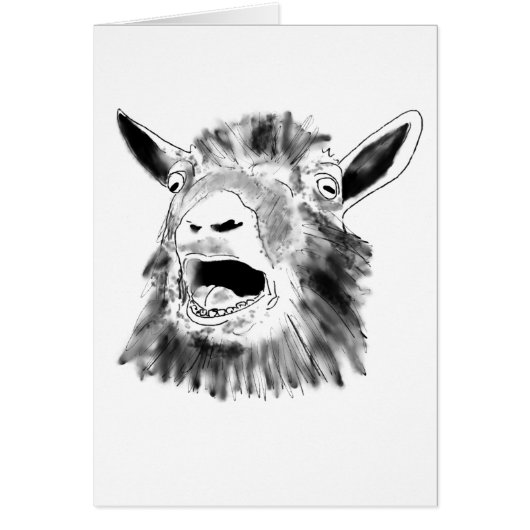 Funny Screening Goat Zeichnend (Vorne)