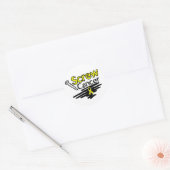 Funny Screw Ewing Sarcoma Cancer Runder Aufkleber (Umschlag)