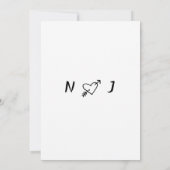 Funny Scribble Hand Drawn Schriftliche Bierhochzei Einladung (Rückseite)