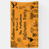 Funny Scribles Halloween Cocktail Party Willkommen Banner (Vertikal)