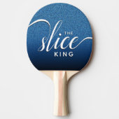 Funny Script der Slice King Blue Glitzer Tischtennis Schläger (Vorderseite)