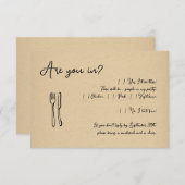 Funny Script Einladung Antwortkarte einfügen - Kra (Vorne/Hinten)