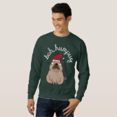 Funny Scrooge Mops Ugly Christmas Sweater Sweatshirt (Vorne ganz)