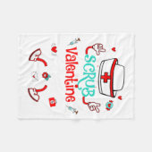 Funny Scrub Valentines Day Nurse Crew Family Group Fleecedecke (Vorderseite (Horizontal))