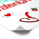 Funny Scrub Valentines Day Nurse Crew Family Group Poster (Ecke)