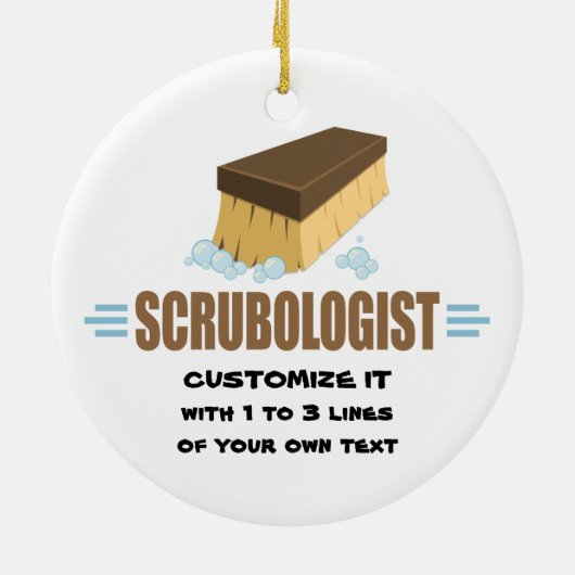 Funny Scrubologist Keramikornament (Hinten)