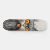 FUNNY SCRUFFY CAT SKATEBOARD DECK (Horizontal)