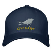 Funny SCUBA Dive bestickte Cap Bestickte Kappe (Vorderseite)