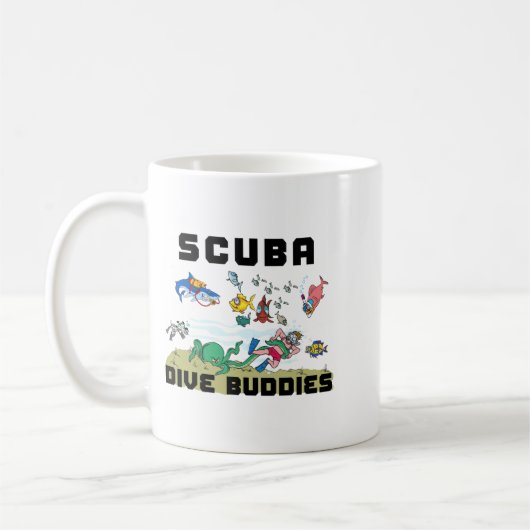 Funny Scuba Dive Buddy Kaffeetasse (Links)