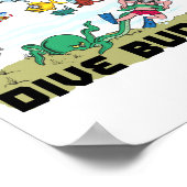 Funny Scuba Dive Buddy  Poster (Ecke)