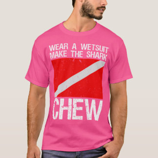 Funny Scuba Diver Flag Scuba Lover Shark T-Shirt