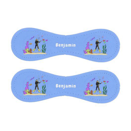 Funny Scuba Diver und Fischarten Cartoon Baseball (Paneele)