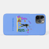 Funny Scuba Diver und Fischarten Cartoon Case-Mate iPhone Hülle (Rückseite (Horizontal))