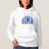 Funny Scuba Diver und Fischarten Cartoon Hoodie (Vorderseite)